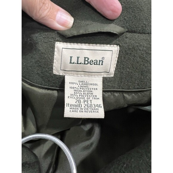 LL Bean Classic Lambswool Polo Coat Three-Quarter Women 20 Petite Bellandi Italy - Picture 3 of 12